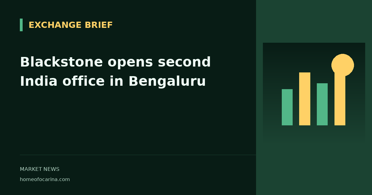 Blackstone opens second India office in Bengaluru