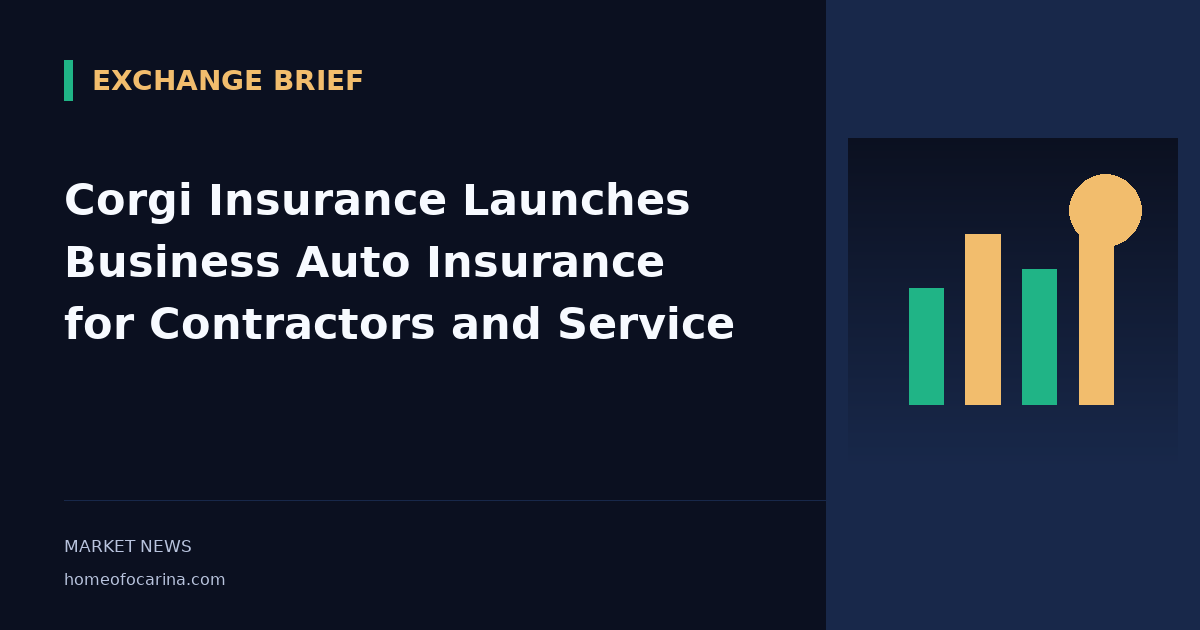 Corgi Insurance Launches Business Auto Insurance for Contractors and Service