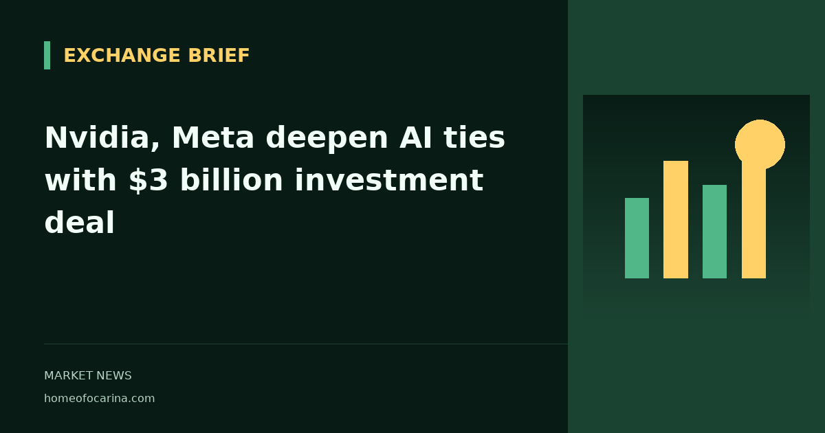 Nvidia, Meta deepen AI ties with $3 billion investment deal