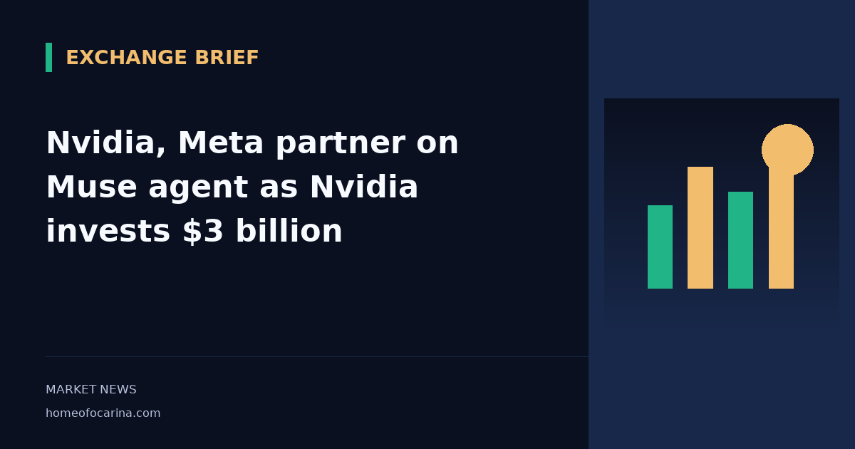 Nvidia, Meta partner on Muse agent as Nvidia invests $3 billion