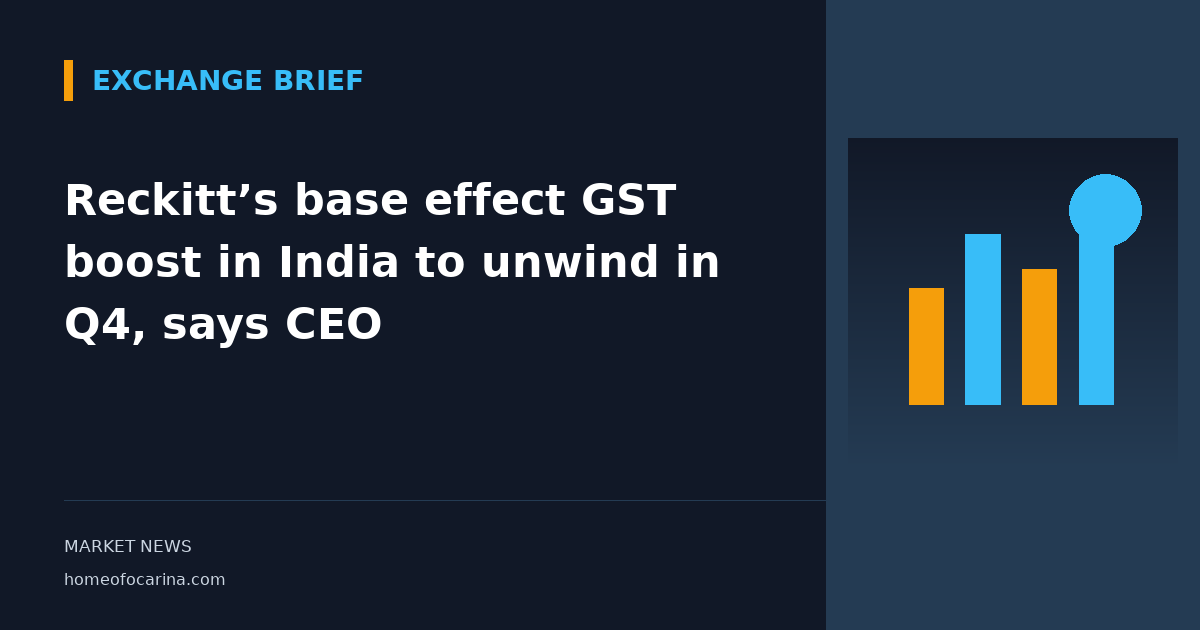 Reckitt’s base effect GST boost in India to unwind in Q4, says CEO