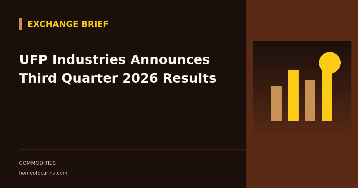 UFP Industries Announces Third Quarter 2026 Results